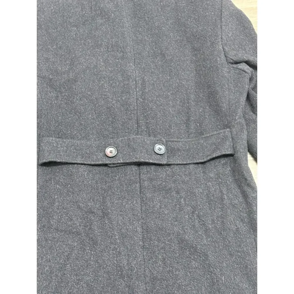 Vintage Pure New Wool Trench Coat Full Length Charcoal Sz 18 Made N Yugoslavia - Picture 13 of 13